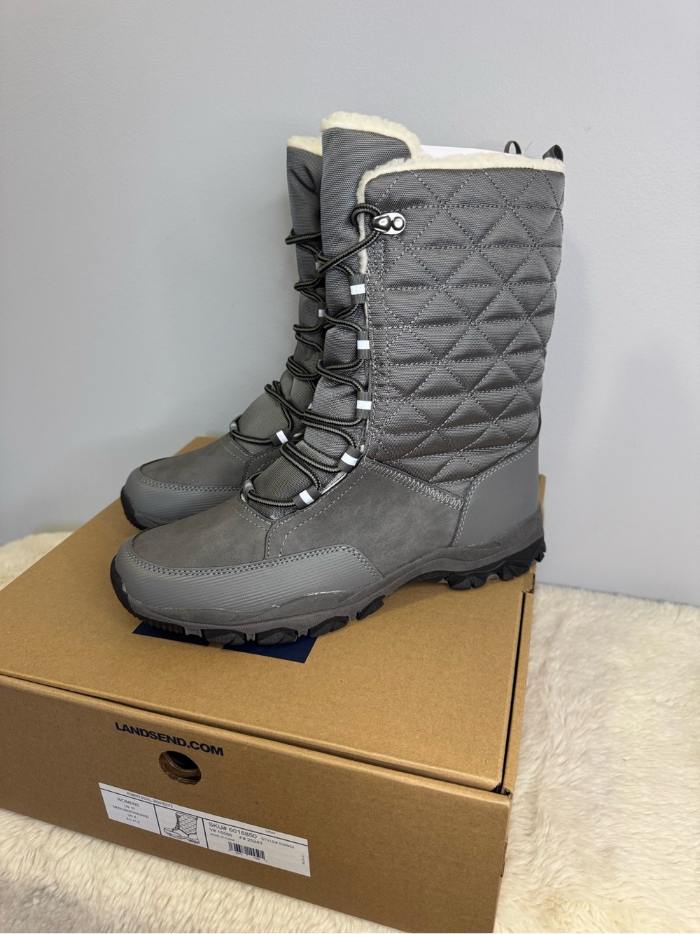 Lands' End Gray Squall Snow Boots - Size 10